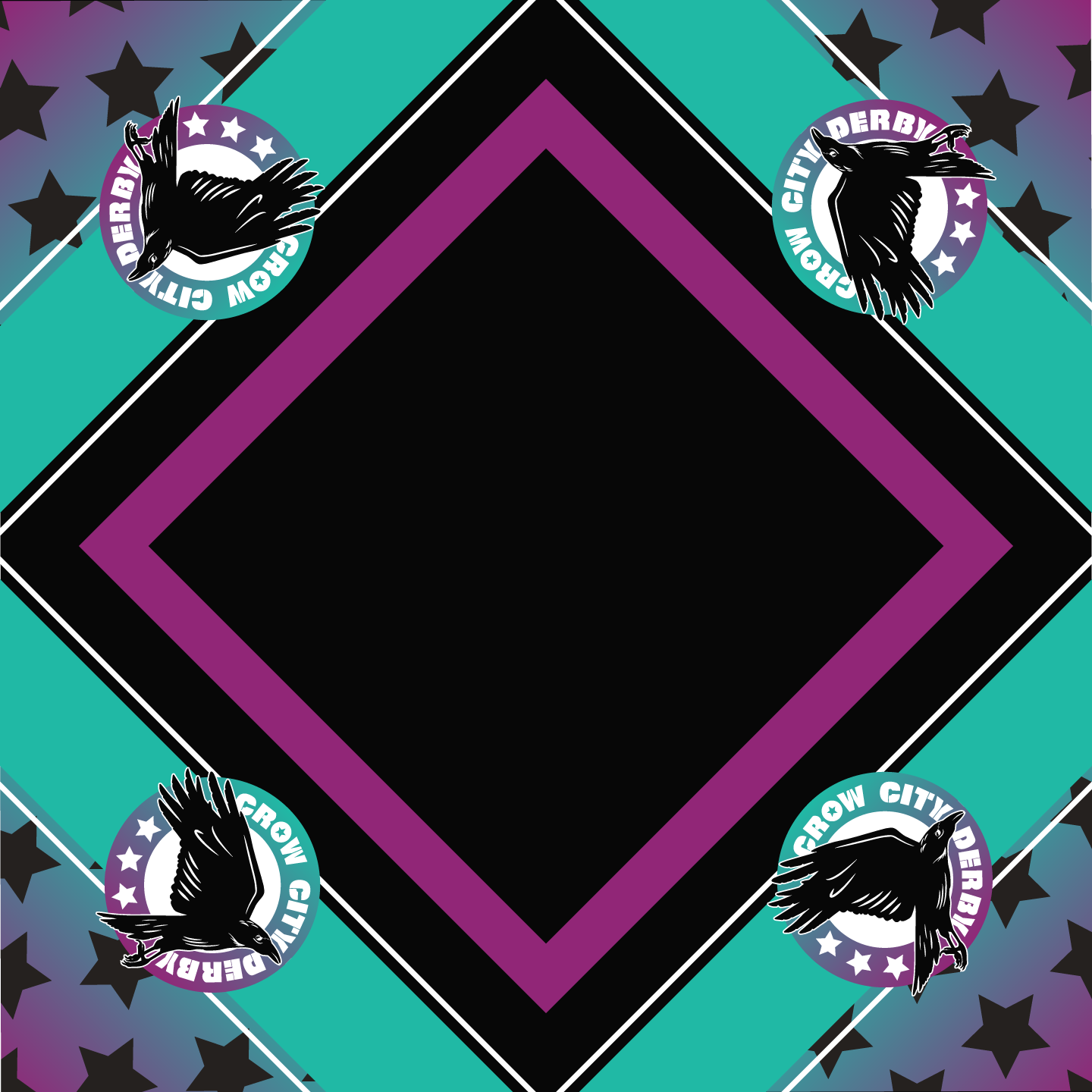 CROW CITY ROLLER DERBY BANDANA