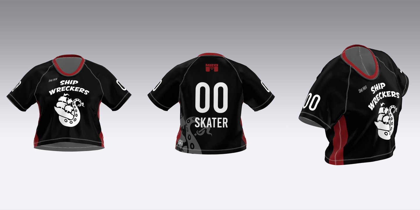 MAINE ROLLER DERBY SHIP WRECKERS HOME TEAM JERSEYS