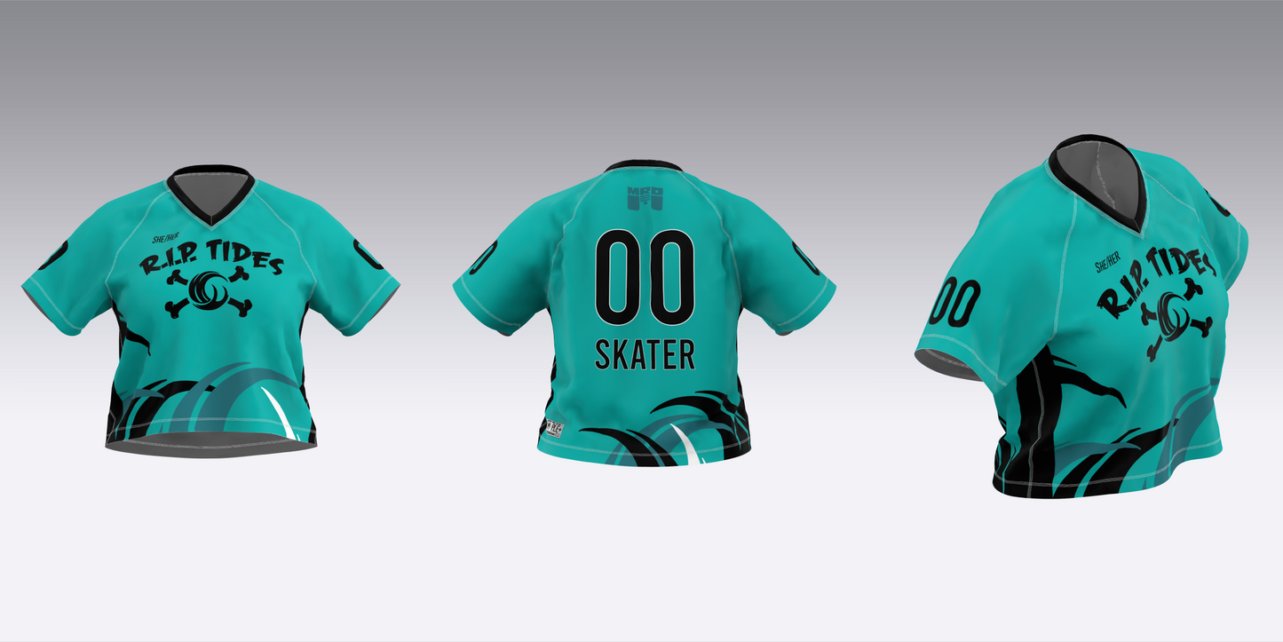MAINE ROLLER DERBY R.I.P. TIDES HOME TEAM JERSEYS