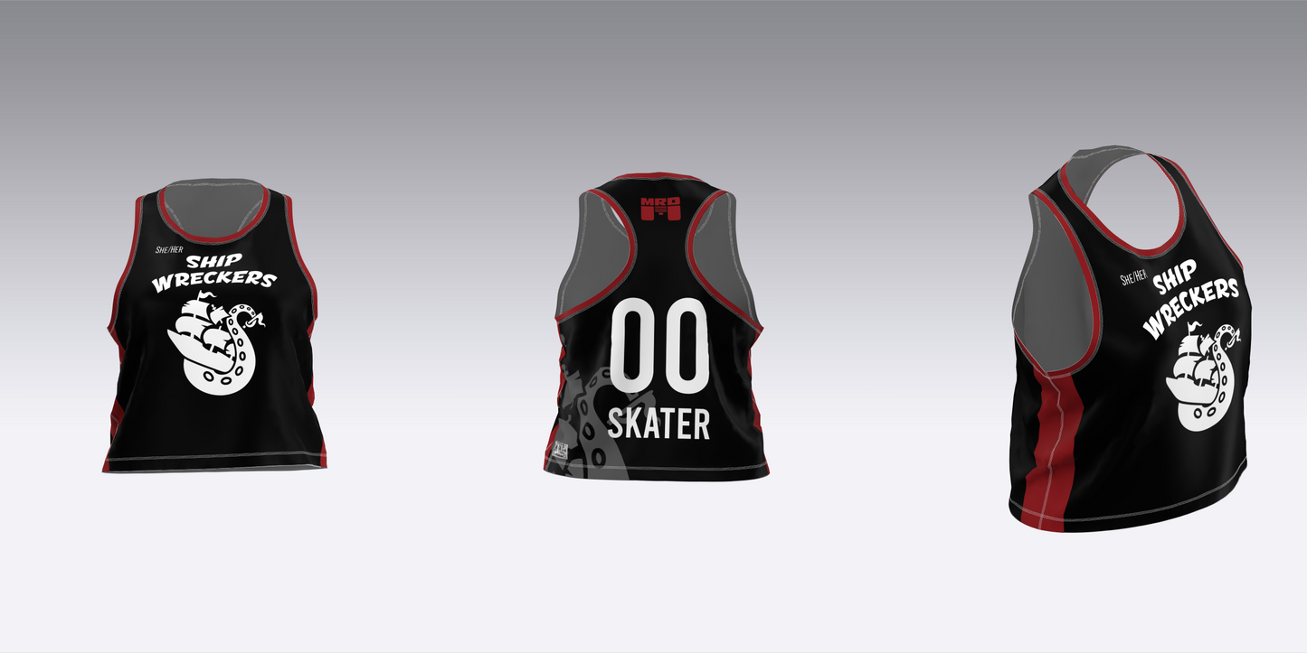 MAINE ROLLER DERBY SHIP WRECKERS HOME TEAM JERSEYS