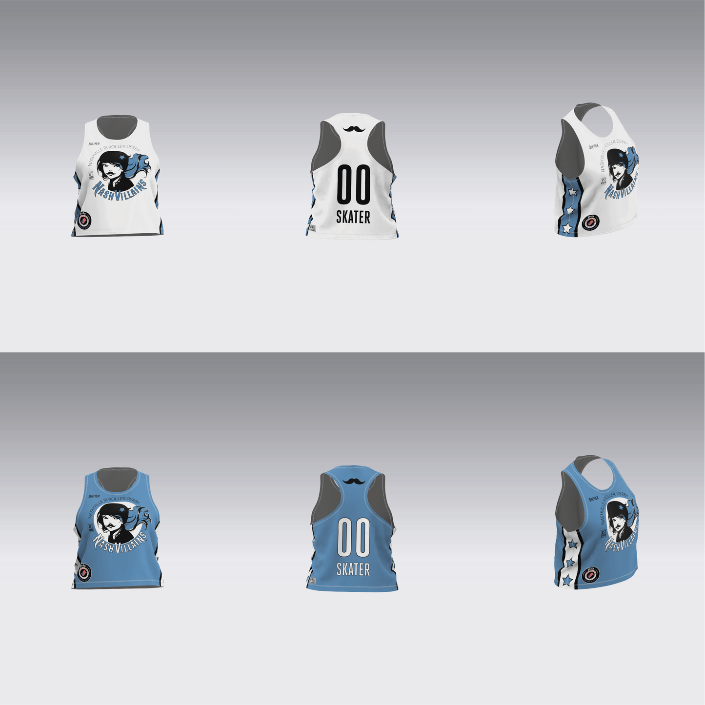 NASHVILLE BLUE AND WHITE TEAM JERSEYS