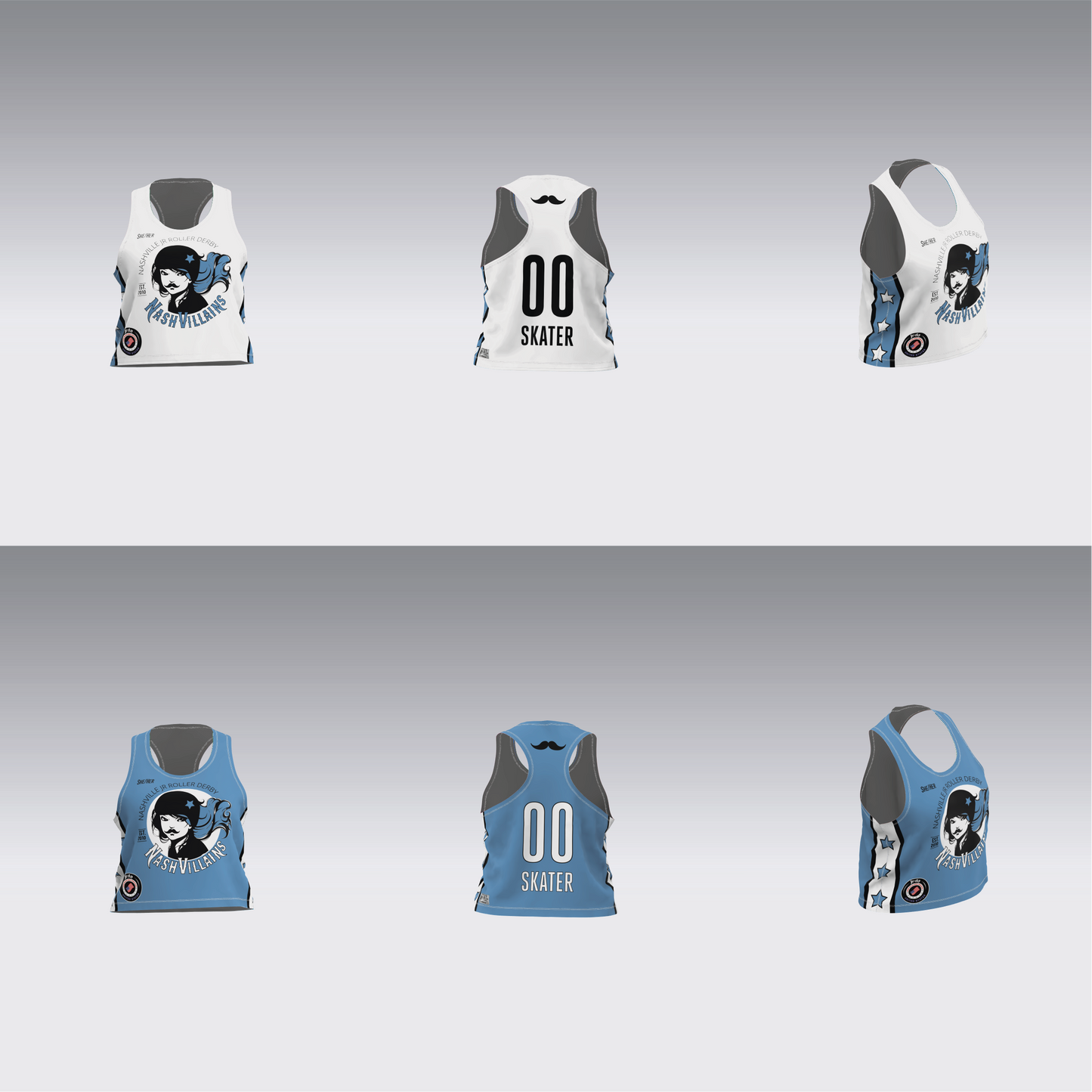NASHVILLE BLUE AND WHITE TEAM JERSEYS