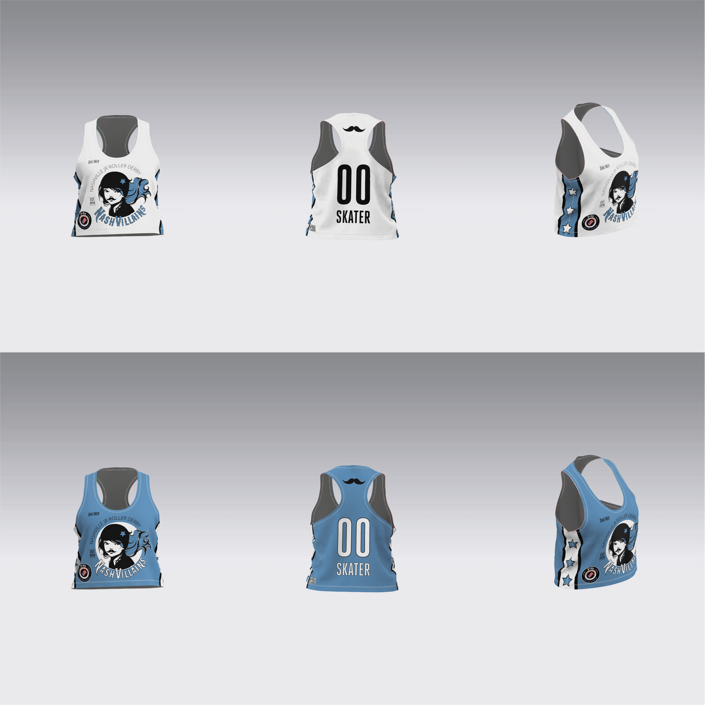 NASHVILLE BLUE AND WHITE TEAM JERSEYS