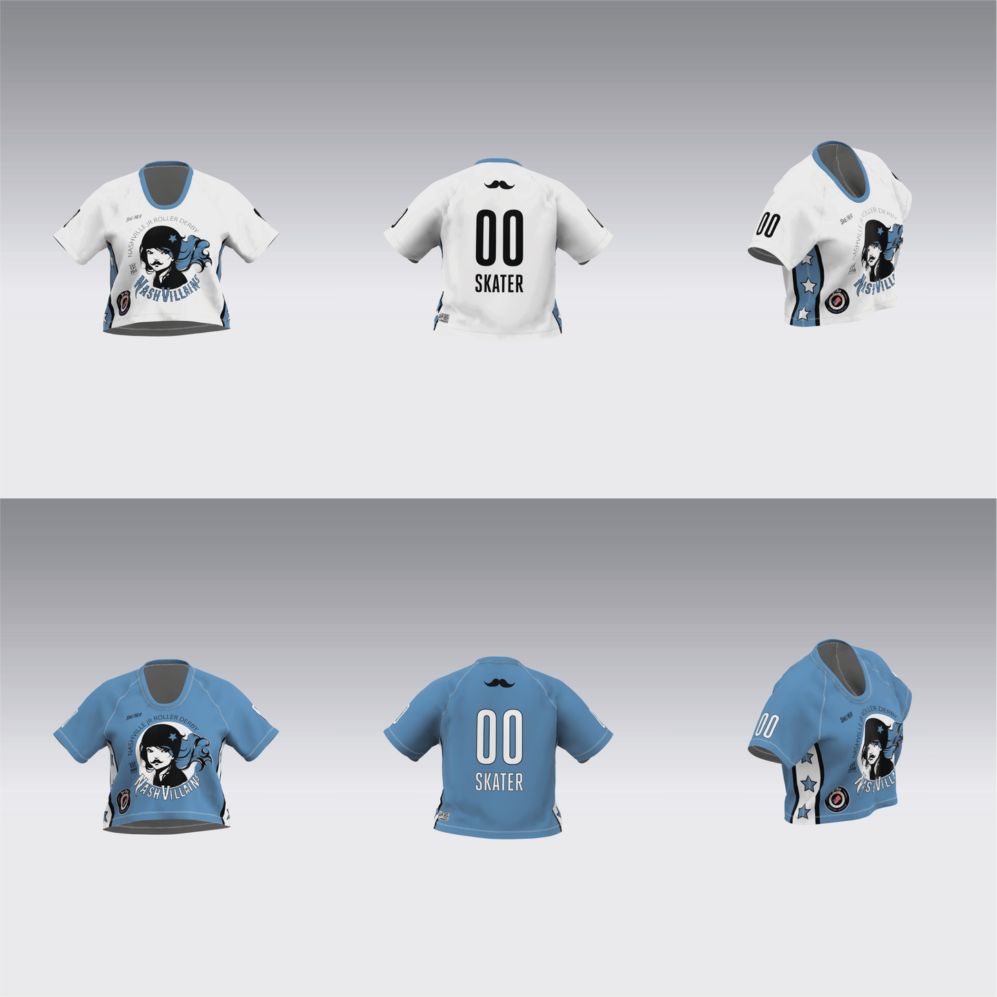 NASHVILLE BLUE AND WHITE TEAM JERSEYS