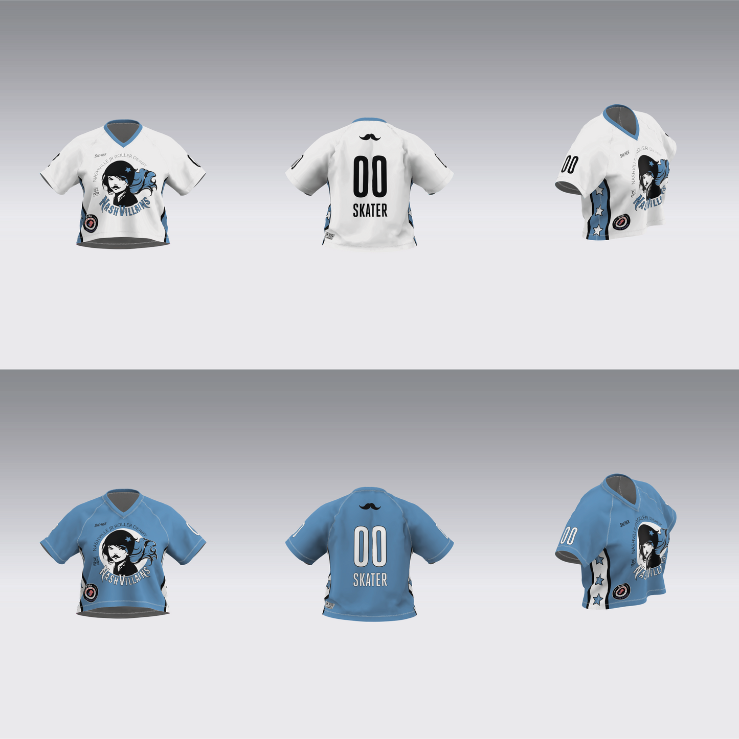 NASHVILLE BLUE AND WHITE TEAM JERSEYS