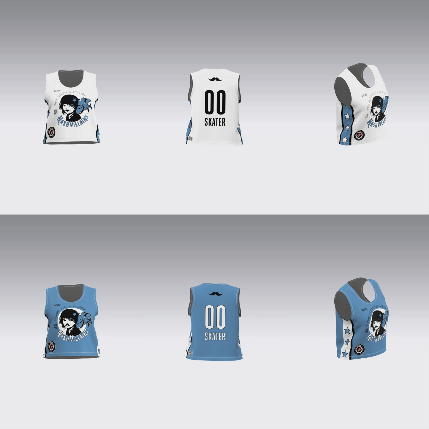NASHVILLE BLUE AND WHITE TEAM JERSEYS