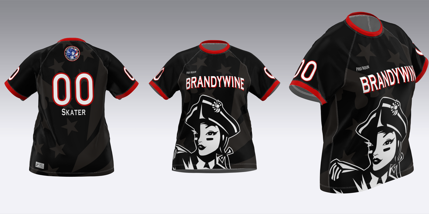 BRANDYWINE ROLLER DERBY TRAVEL JERSEYS