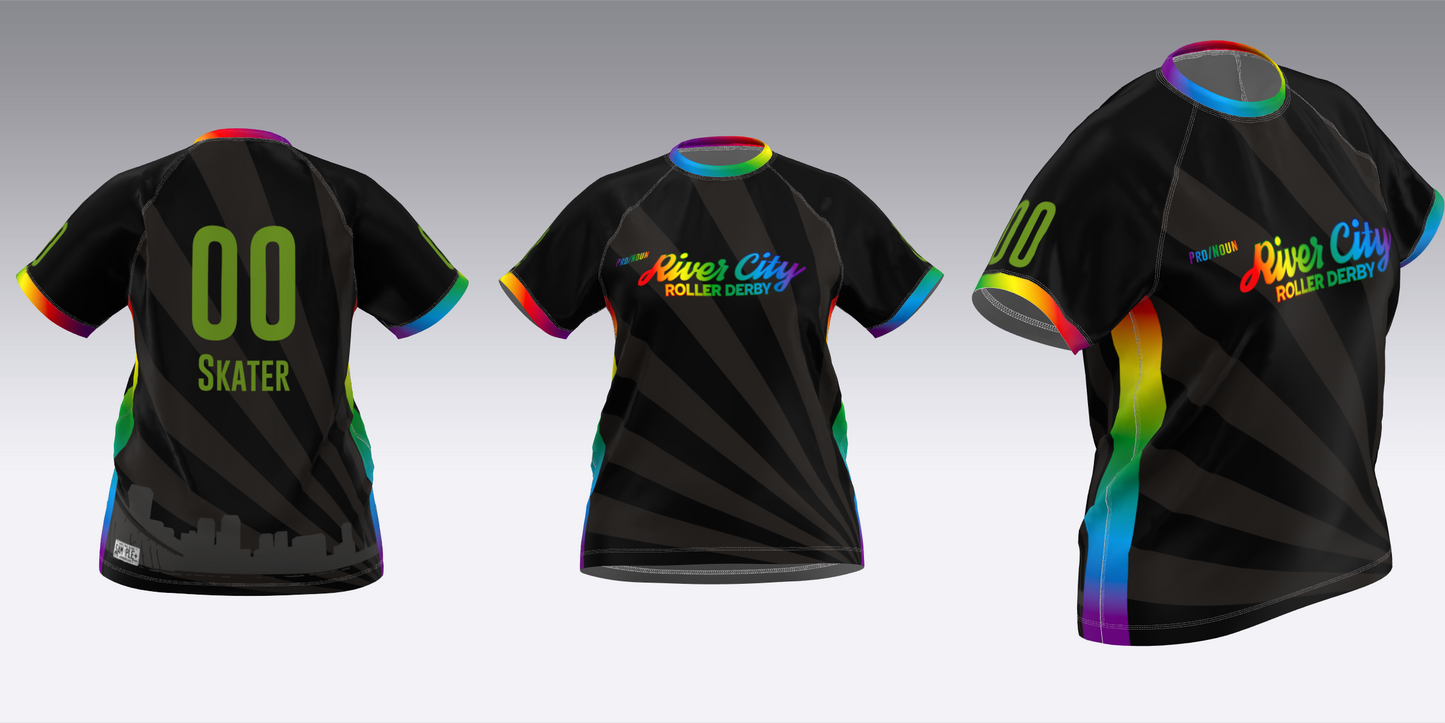 RIVER CITY ROLLER DERBY PRIDE 26 JERSEYS