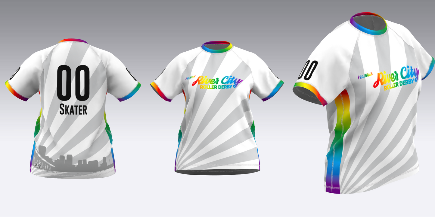 RIVER CITY ROLLER DERBY PRIDE 26 JERSEYS