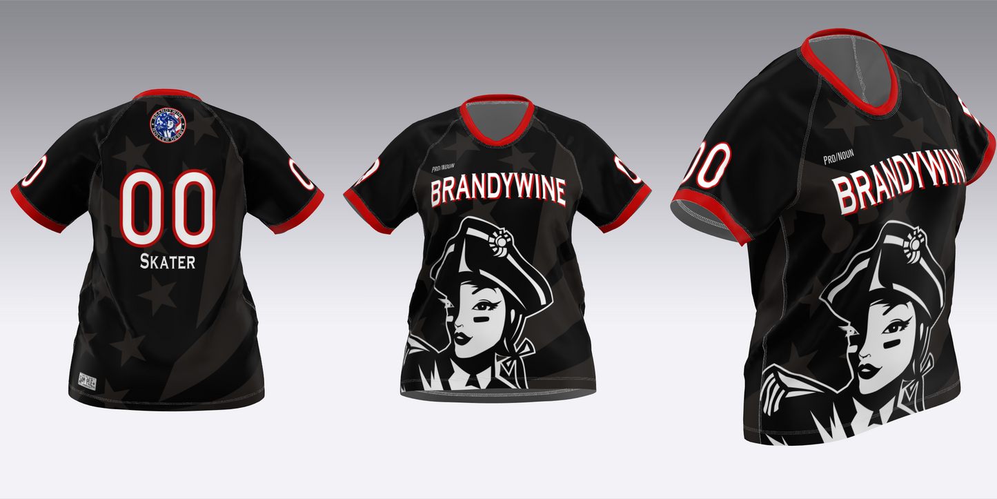 BRANDYWINE ROLLER DERBY TRAVEL JERSEYS