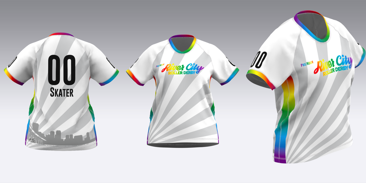 RIVER CITY ROLLER DERBY PRIDE 26 JERSEYS