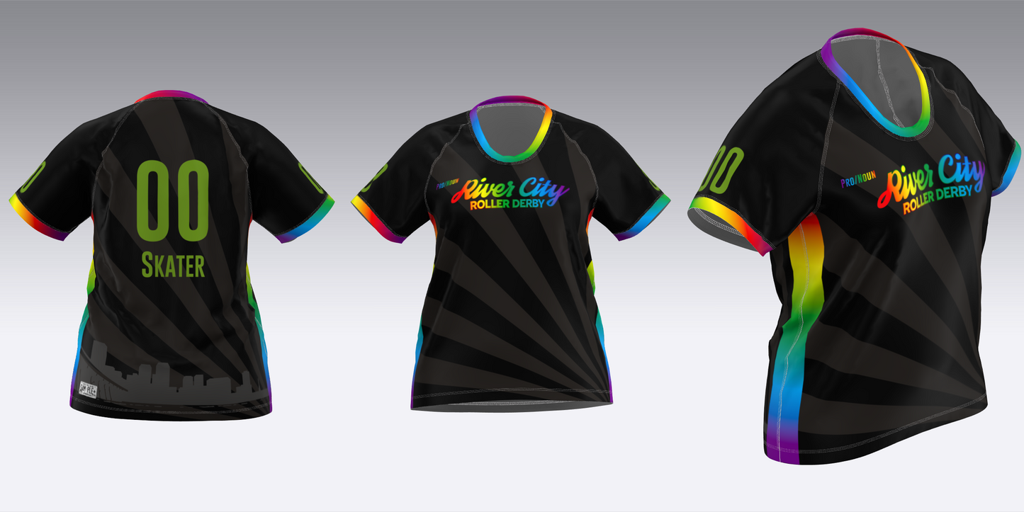 RIVER CITY ROLLER DERBY PRIDE 26 JERSEYS