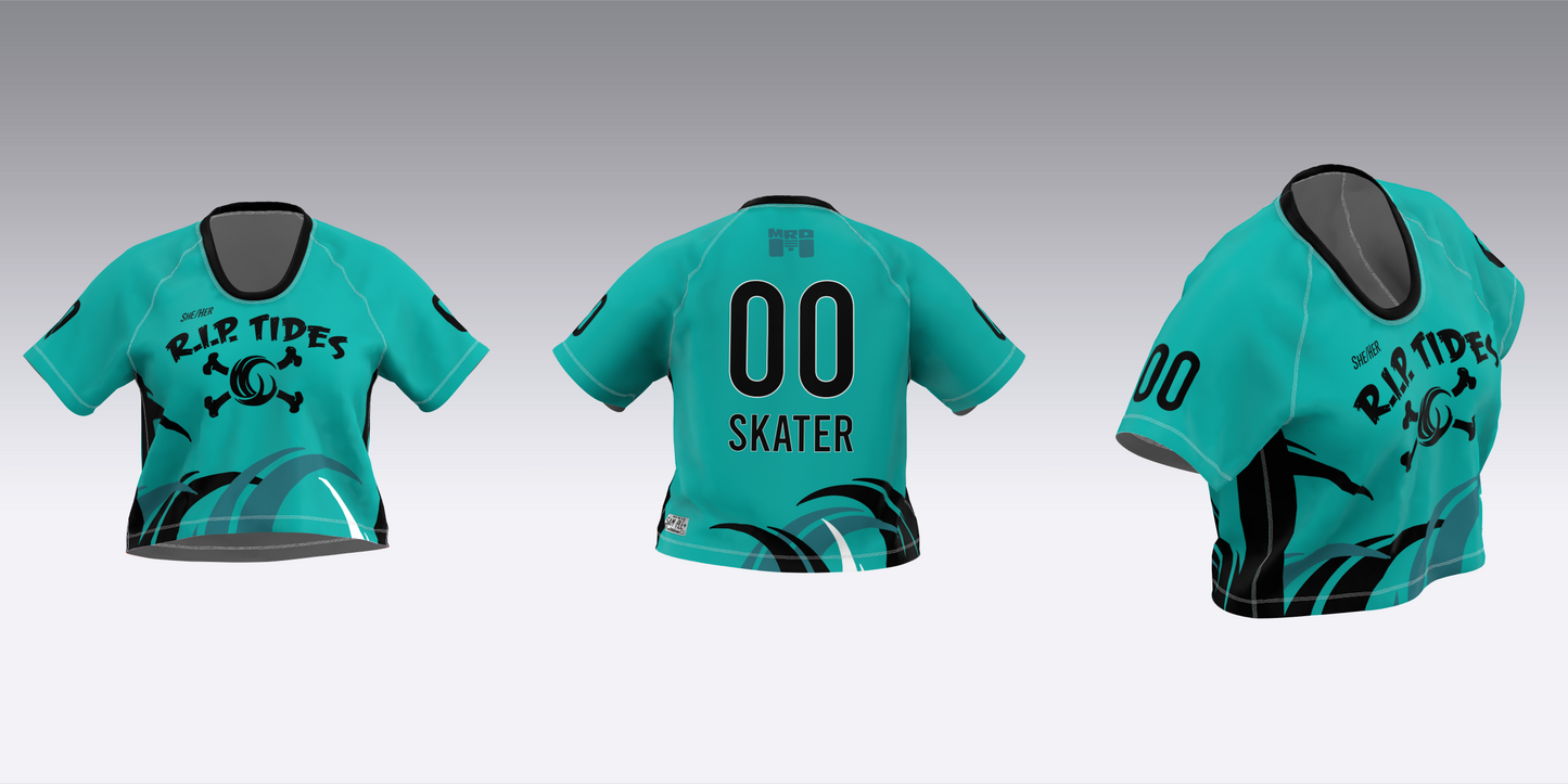 MAINE ROLLER DERBY R.I.P. TIDES HOME TEAM JERSEYS