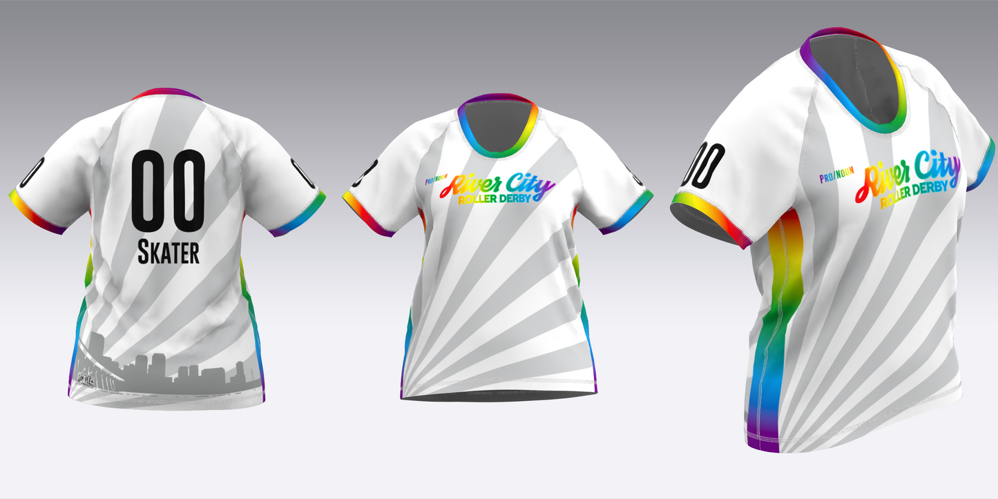 RIVER CITY ROLLER DERBY PRIDE 26 JERSEYS