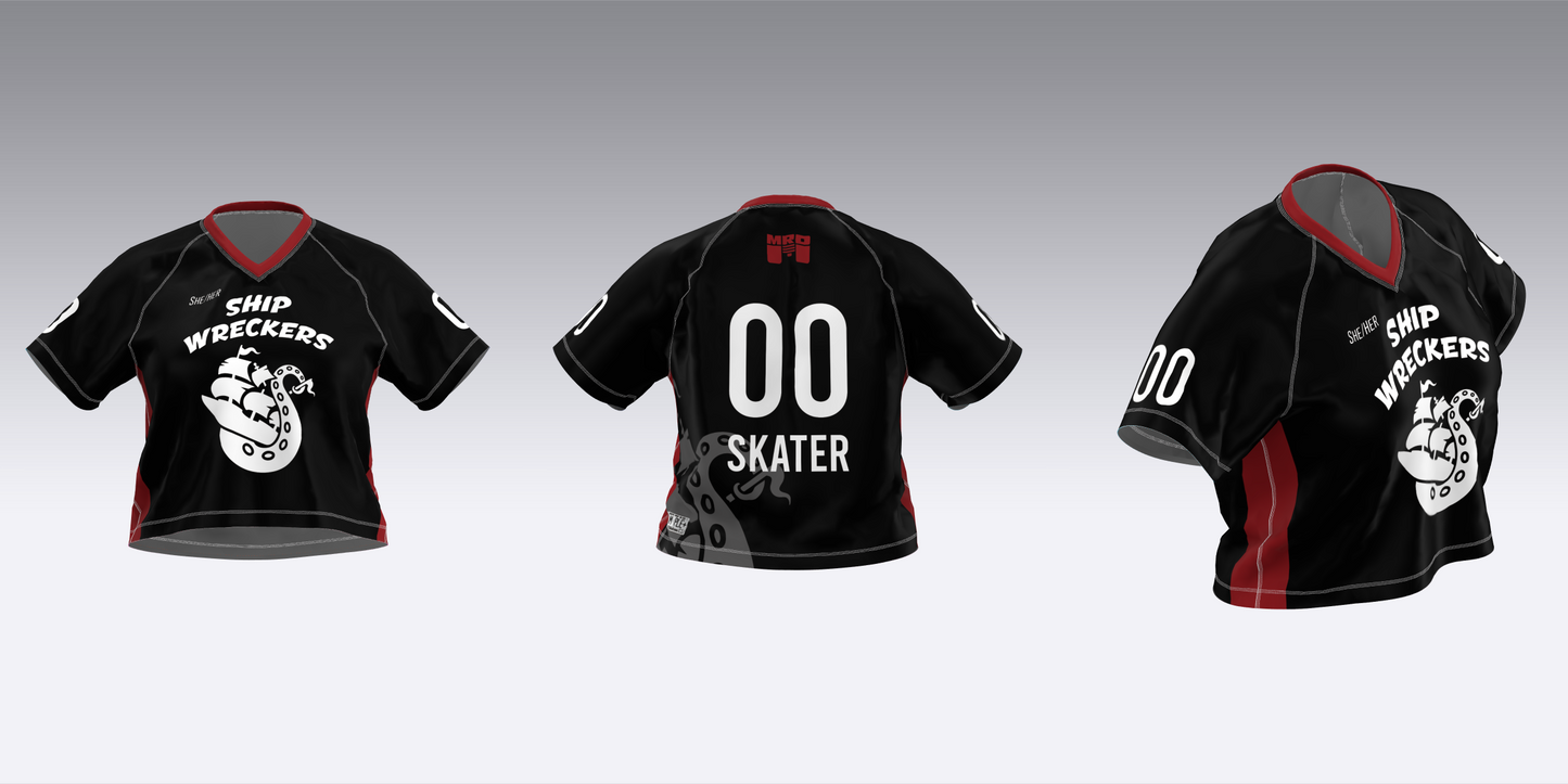 MAINE ROLLER DERBY SHIP WRECKERS HOME TEAM JERSEYS