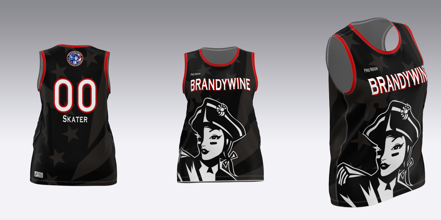 BRANDYWINE ROLLER DERBY TRAVEL JERSEYS