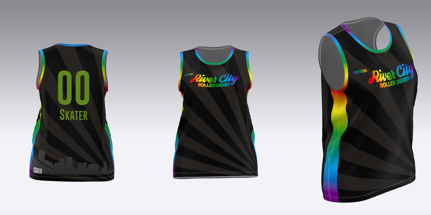 RIVER CITY ROLLER DERBY PRIDE 26 JERSEYS
