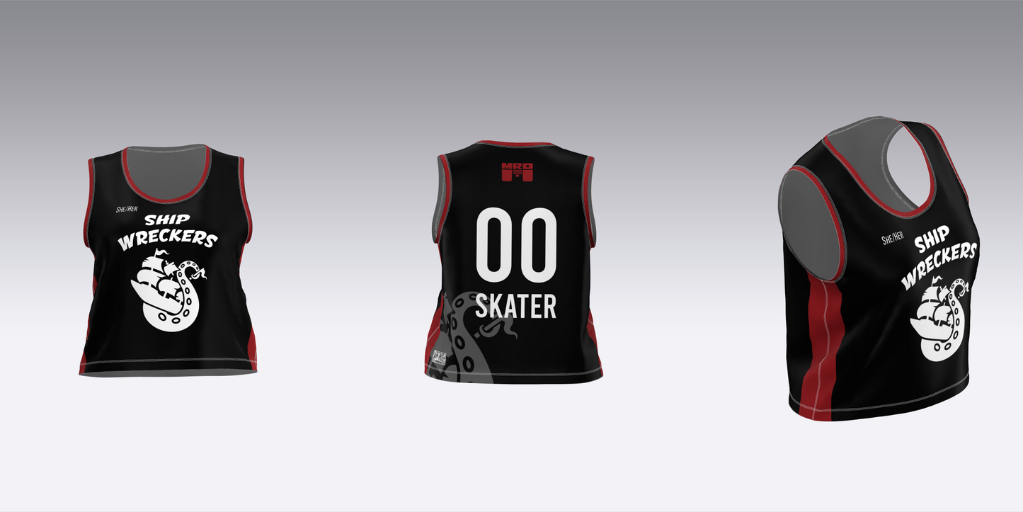 MAINE ROLLER DERBY SHIP WRECKERS HOME TEAM JERSEYS