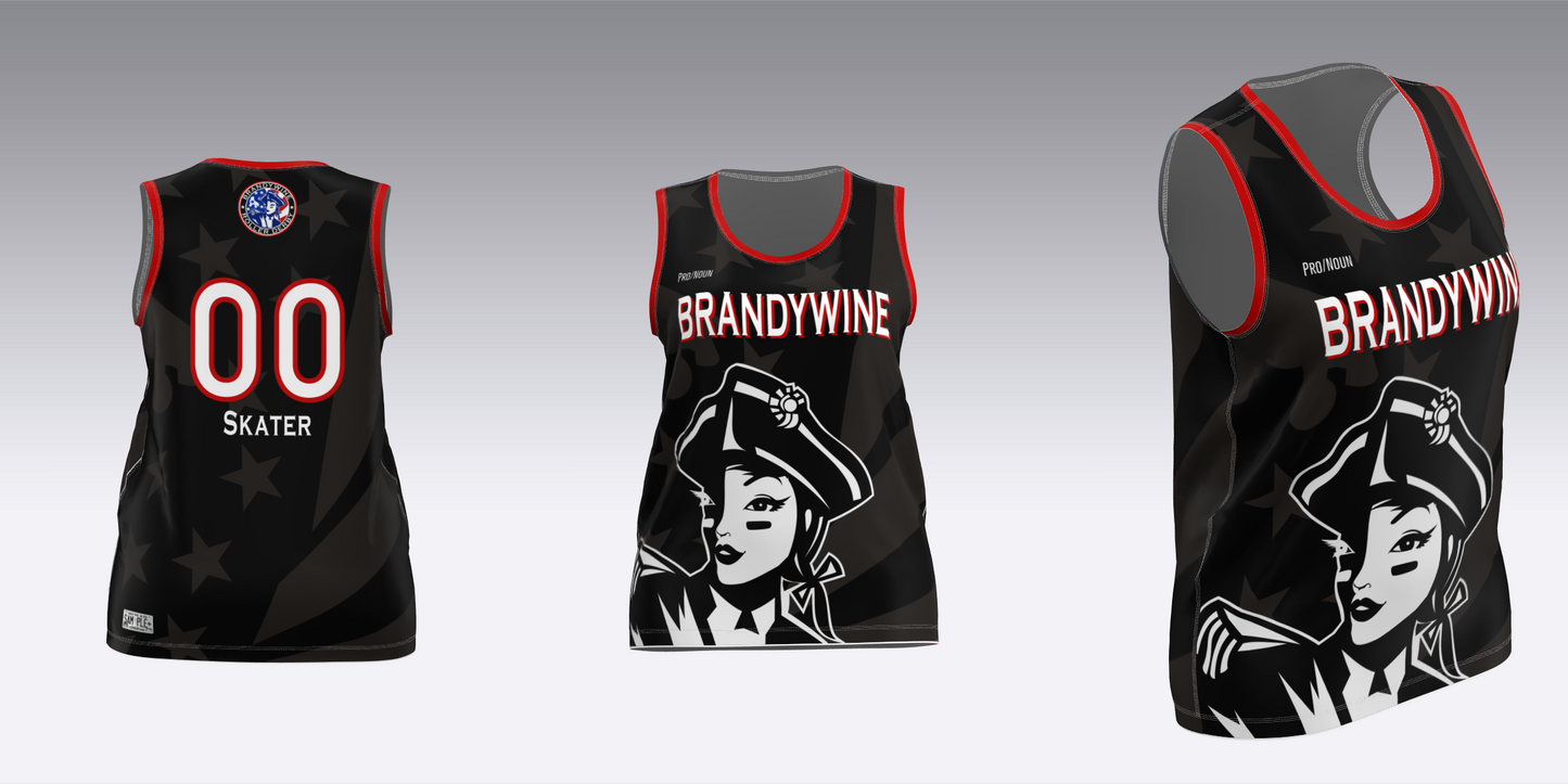 BRANDYWINE ROLLER DERBY TRAVEL JERSEYS