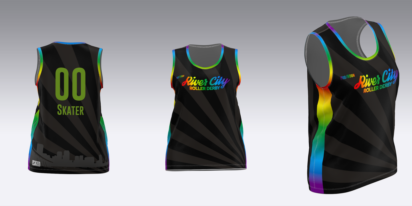RIVER CITY ROLLER DERBY PRIDE 26 JERSEYS