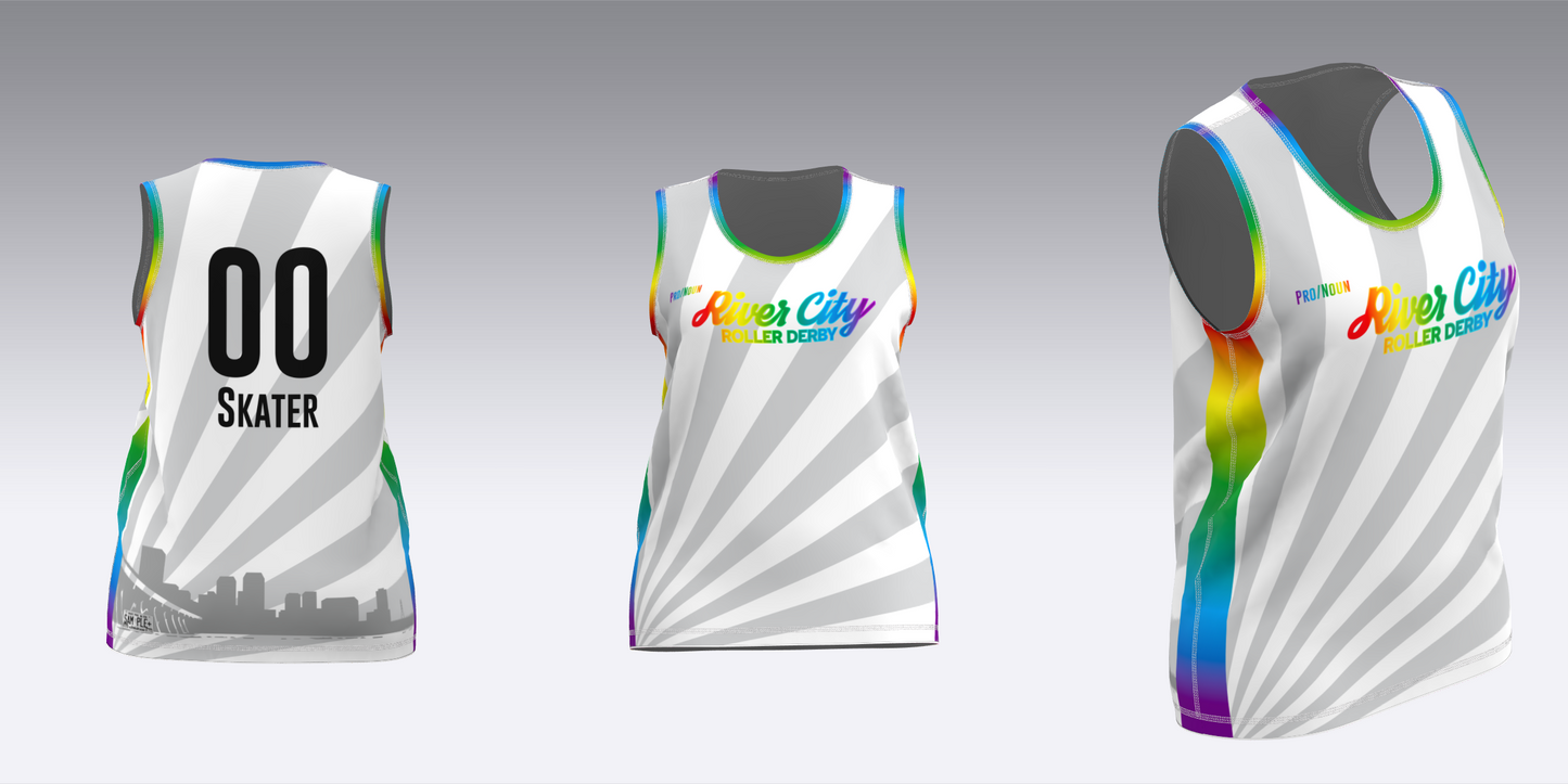 RIVER CITY ROLLER DERBY PRIDE 26 JERSEYS