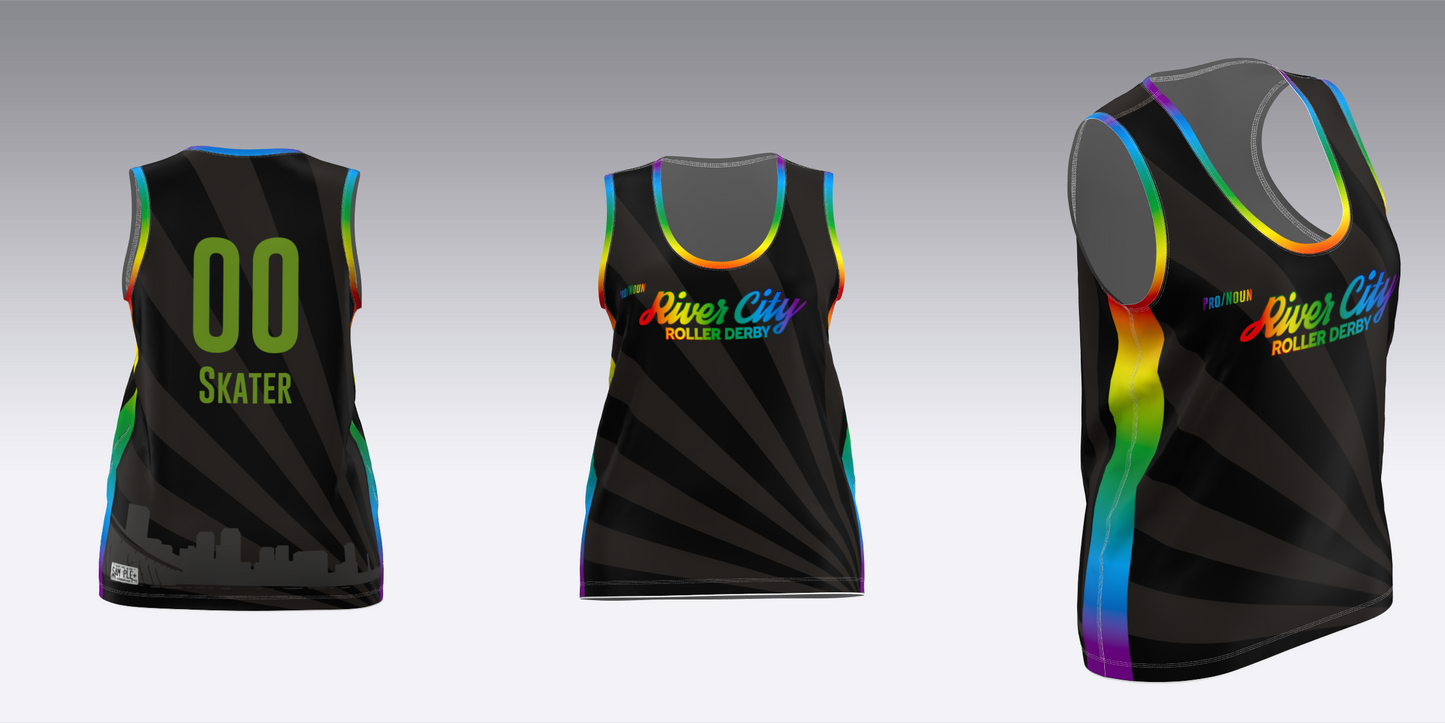 RIVER CITY ROLLER DERBY PRIDE 26 JERSEYS