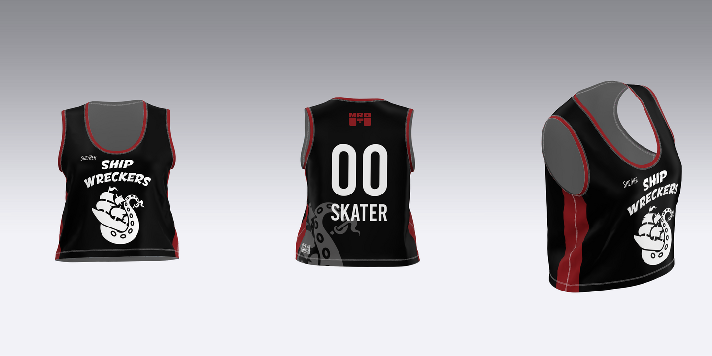 MAINE ROLLER DERBY SHIP WRECKERS HOME TEAM JERSEYS