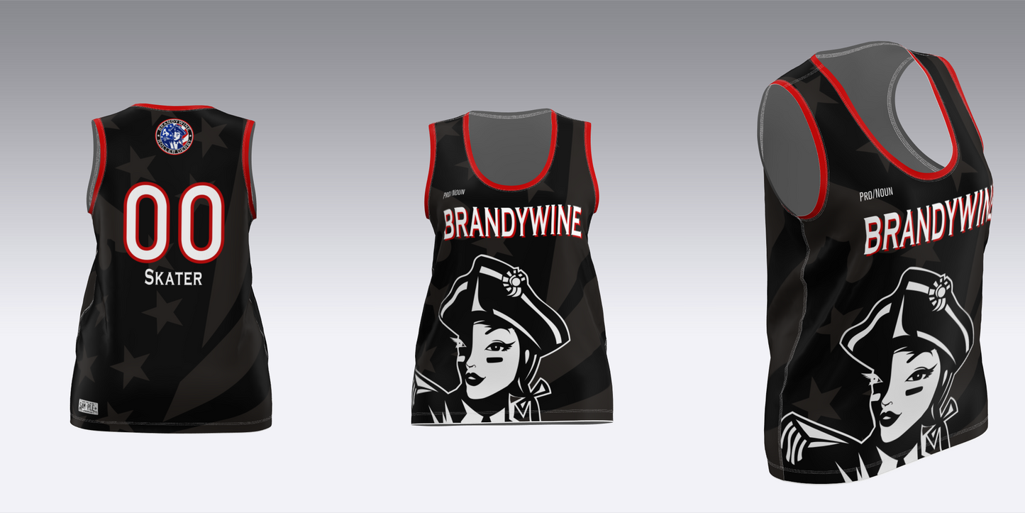BRANDYWINE ROLLER DERBY TRAVEL JERSEYS