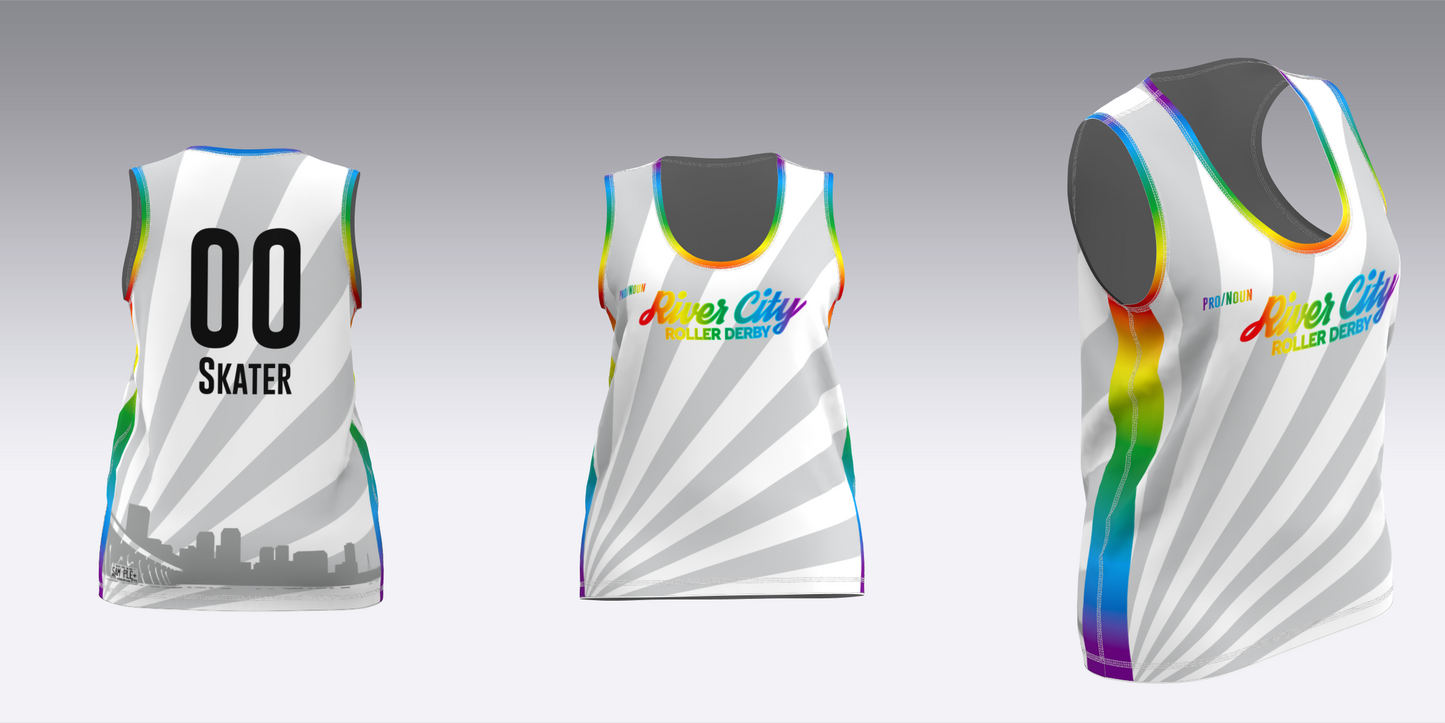 RIVER CITY ROLLER DERBY PRIDE 26 JERSEYS