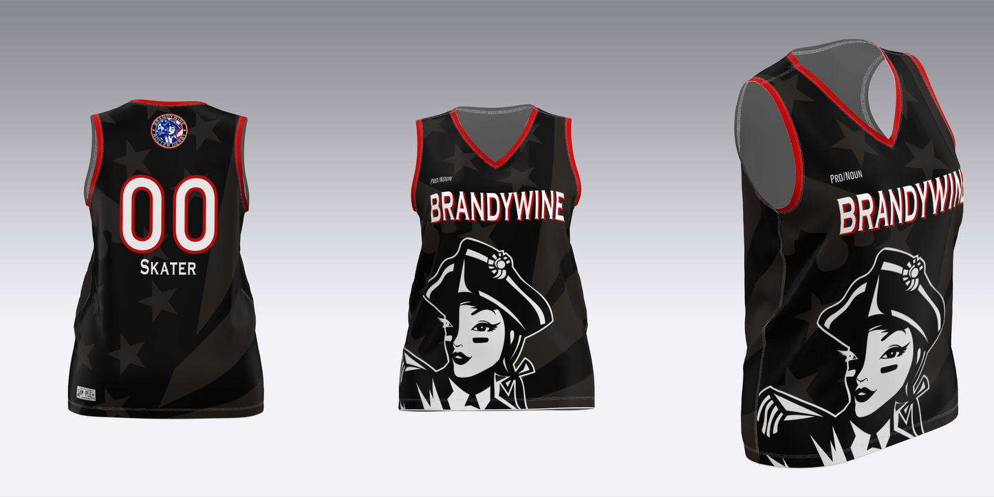 BRANDYWINE ROLLER DERBY TRAVEL JERSEYS