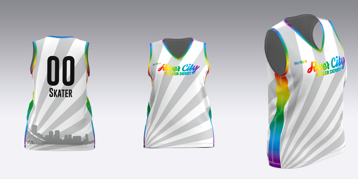 RIVER CITY ROLLER DERBY PRIDE 26 JERSEYS