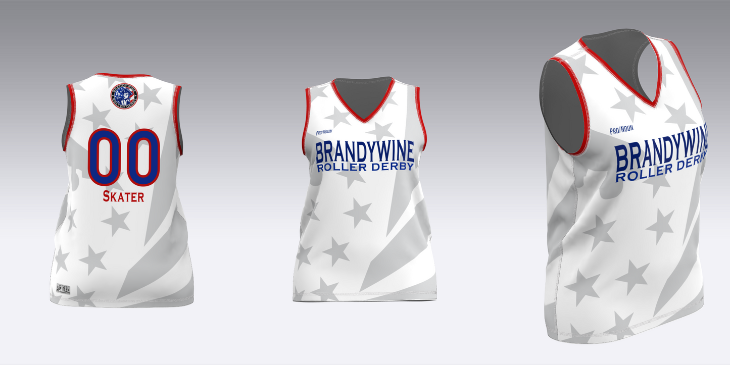 BRANDYWINE ROLLER DERBY TRAVEL JERSEYS