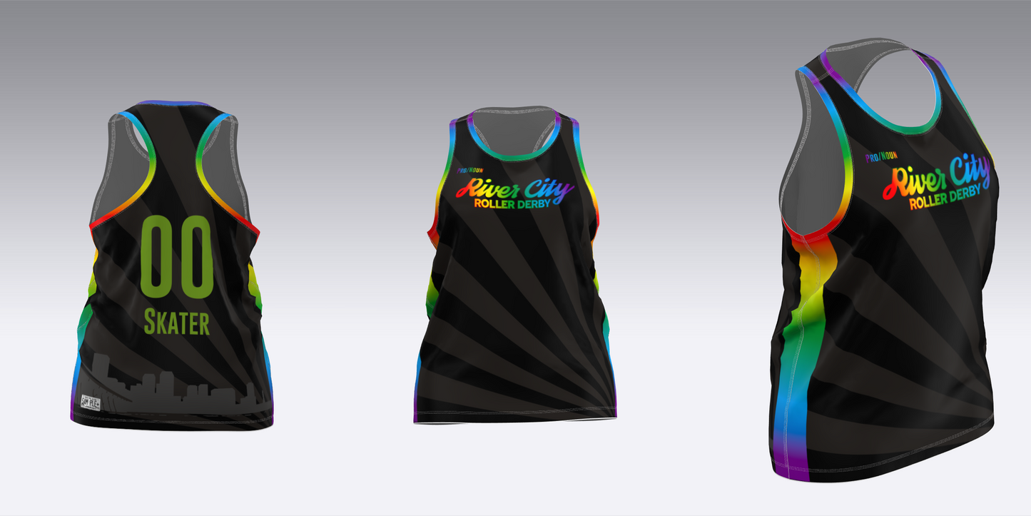 RIVER CITY ROLLER DERBY PRIDE 26 JERSEYS