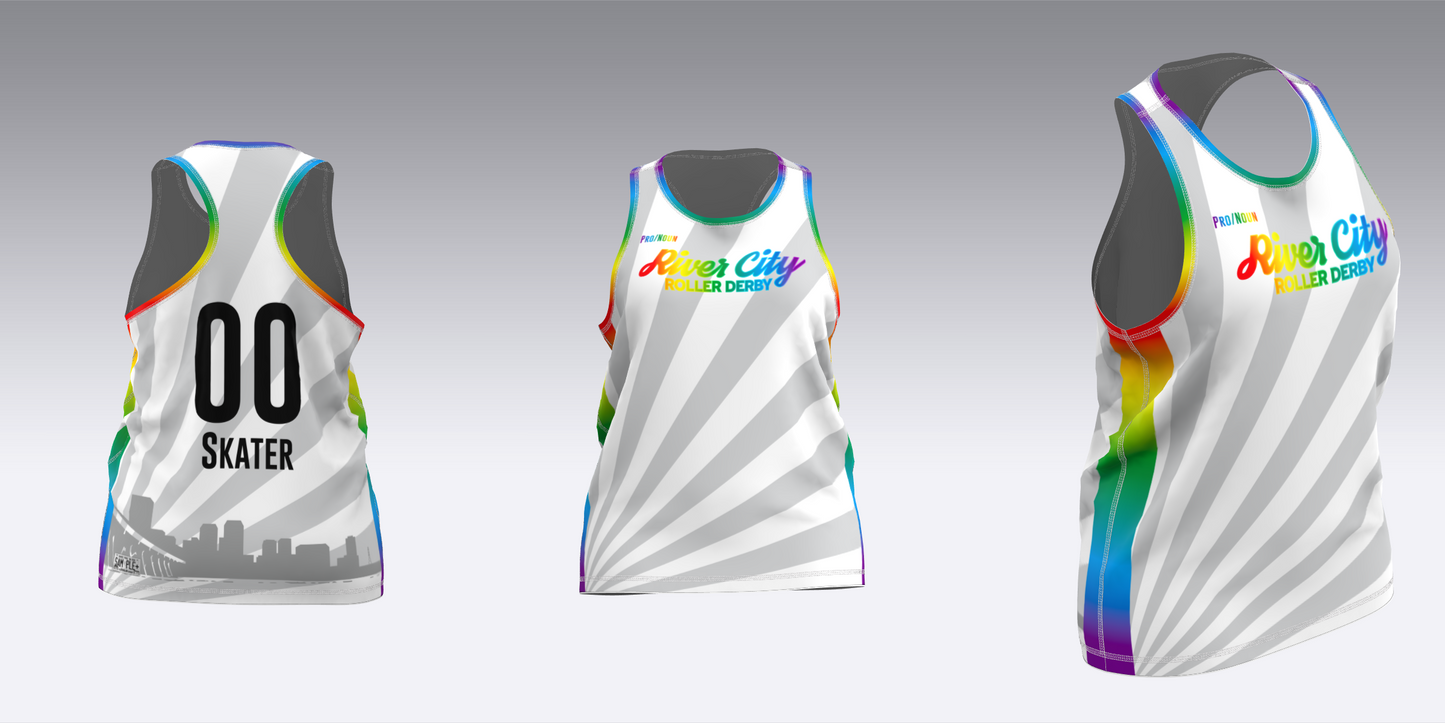 RIVER CITY ROLLER DERBY PRIDE 26 JERSEYS