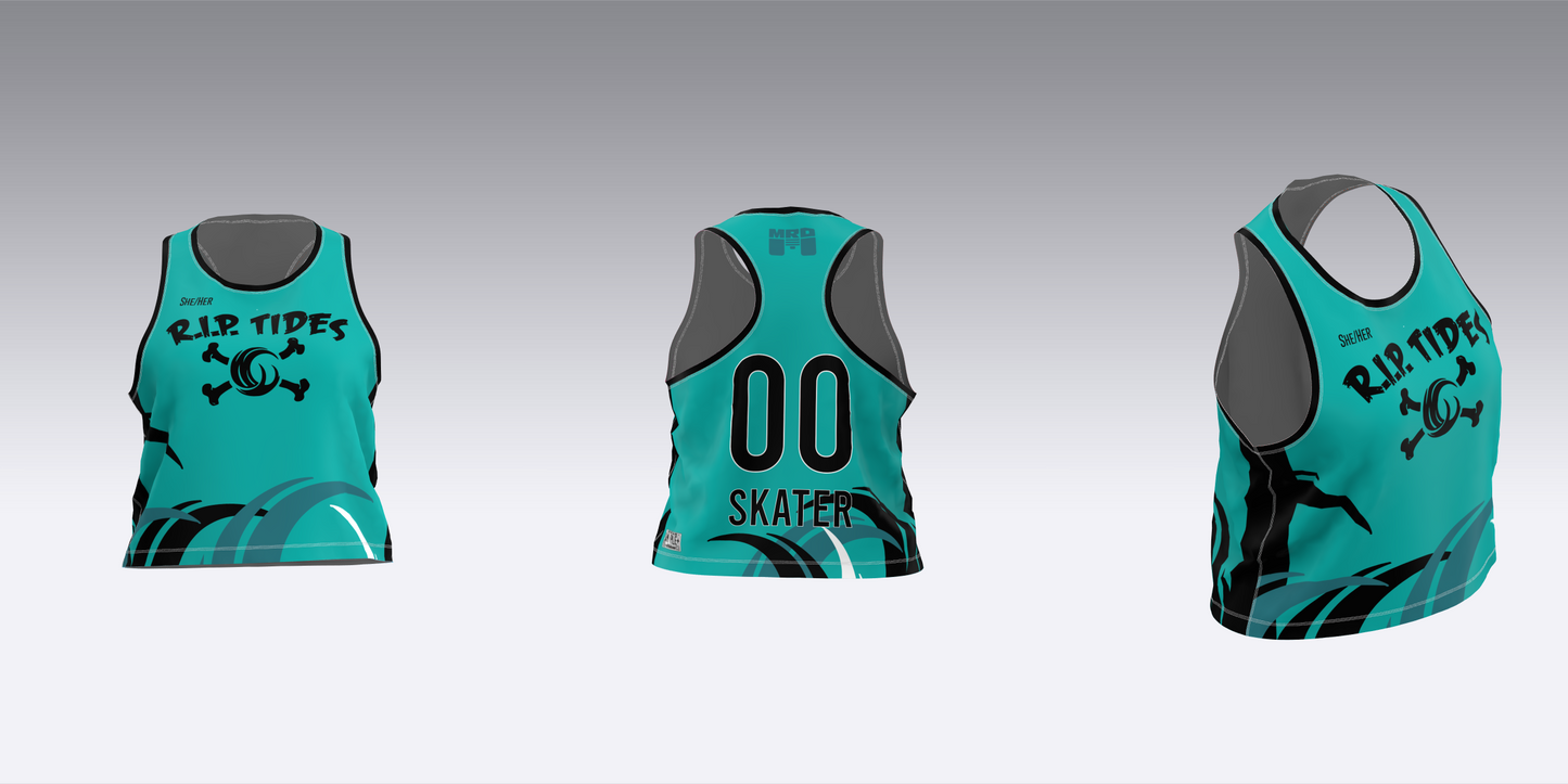 MAINE ROLLER DERBY R.I.P. TIDES HOME TEAM JERSEYS