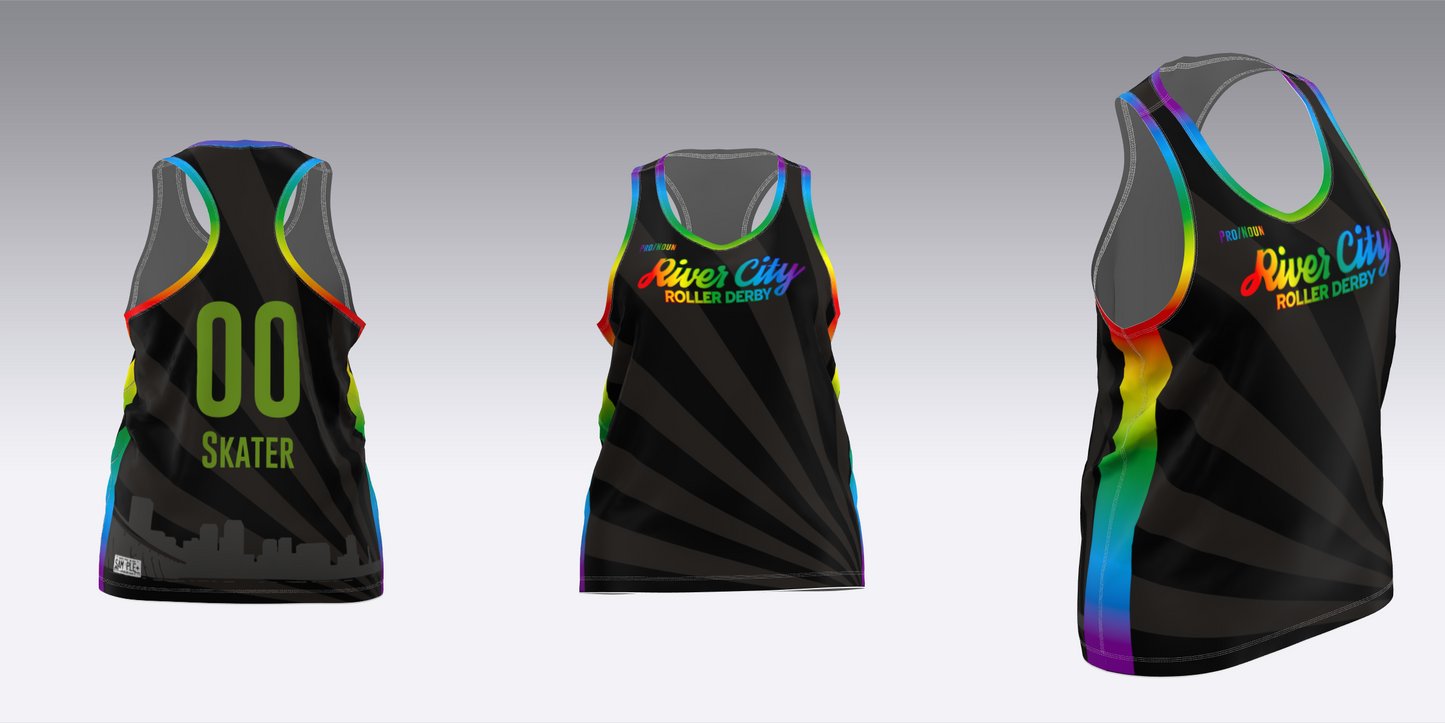 RIVER CITY ROLLER DERBY PRIDE 26 JERSEYS