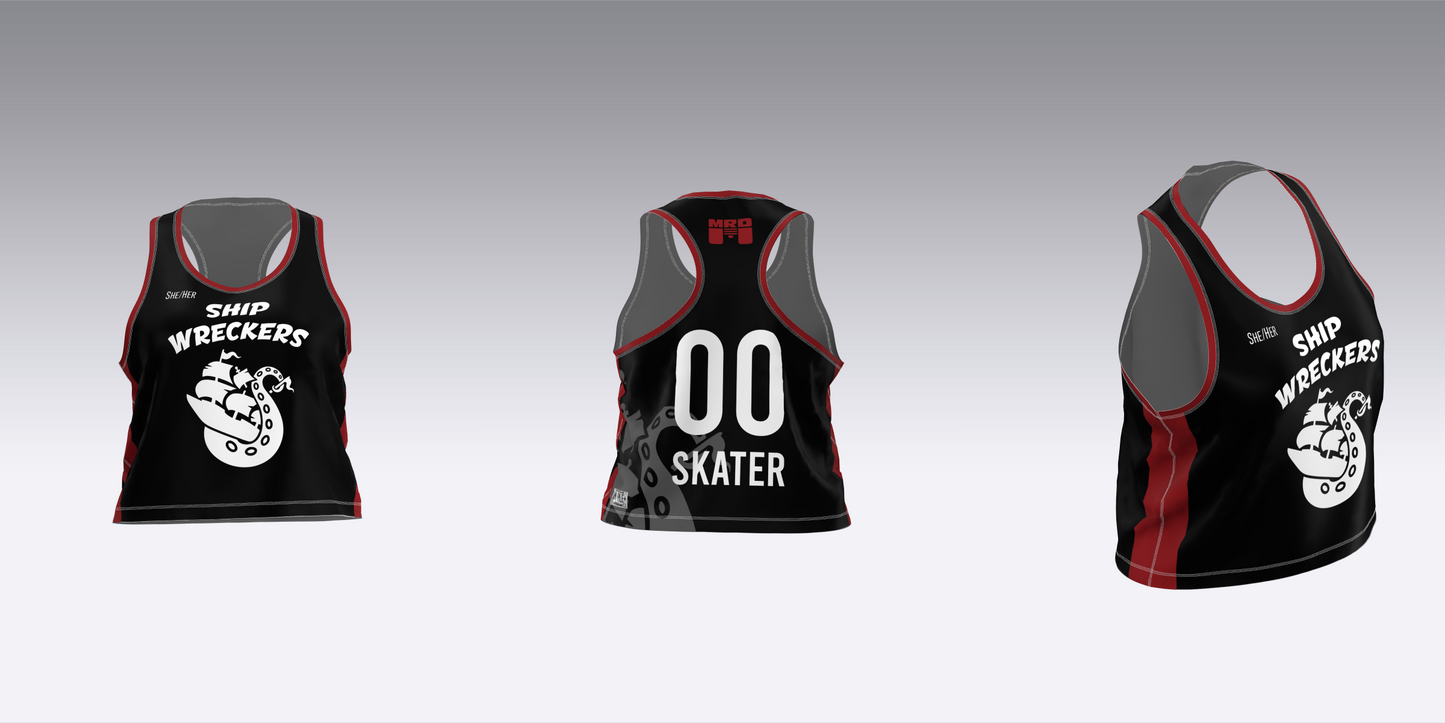 MAINE ROLLER DERBY SHIP WRECKERS HOME TEAM JERSEYS