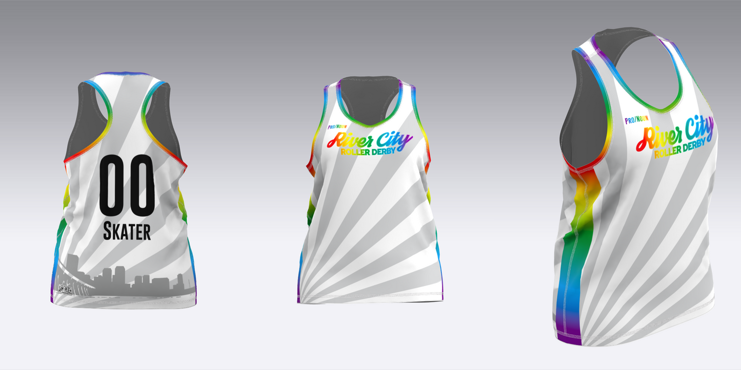 RIVER CITY ROLLER DERBY PRIDE 26 JERSEYS