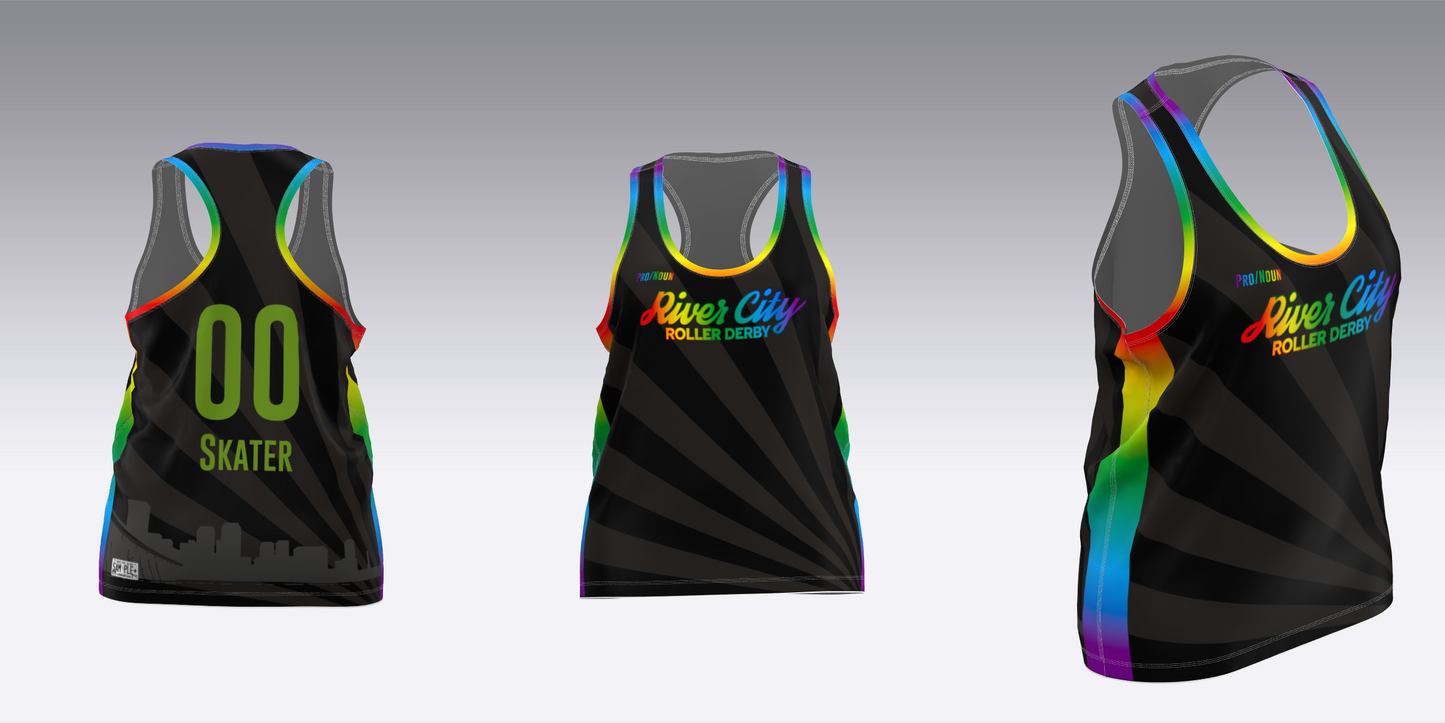 RIVER CITY ROLLER DERBY PRIDE 26 JERSEYS