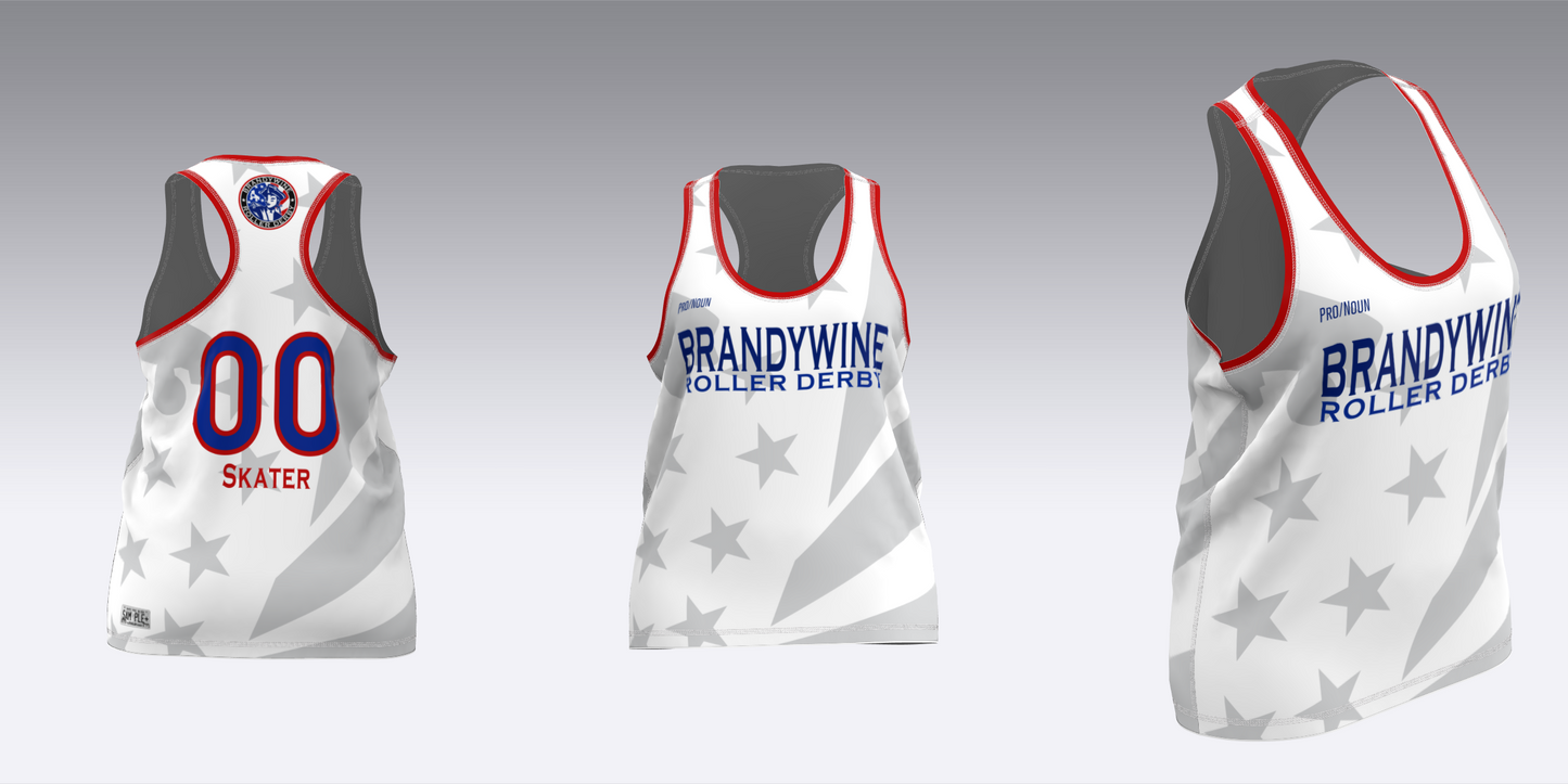 BRANDYWINE ROLLER DERBY TRAVEL JERSEYS