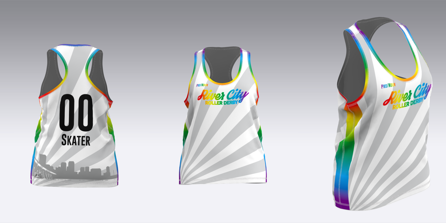 RIVER CITY ROLLER DERBY PRIDE 26 JERSEYS