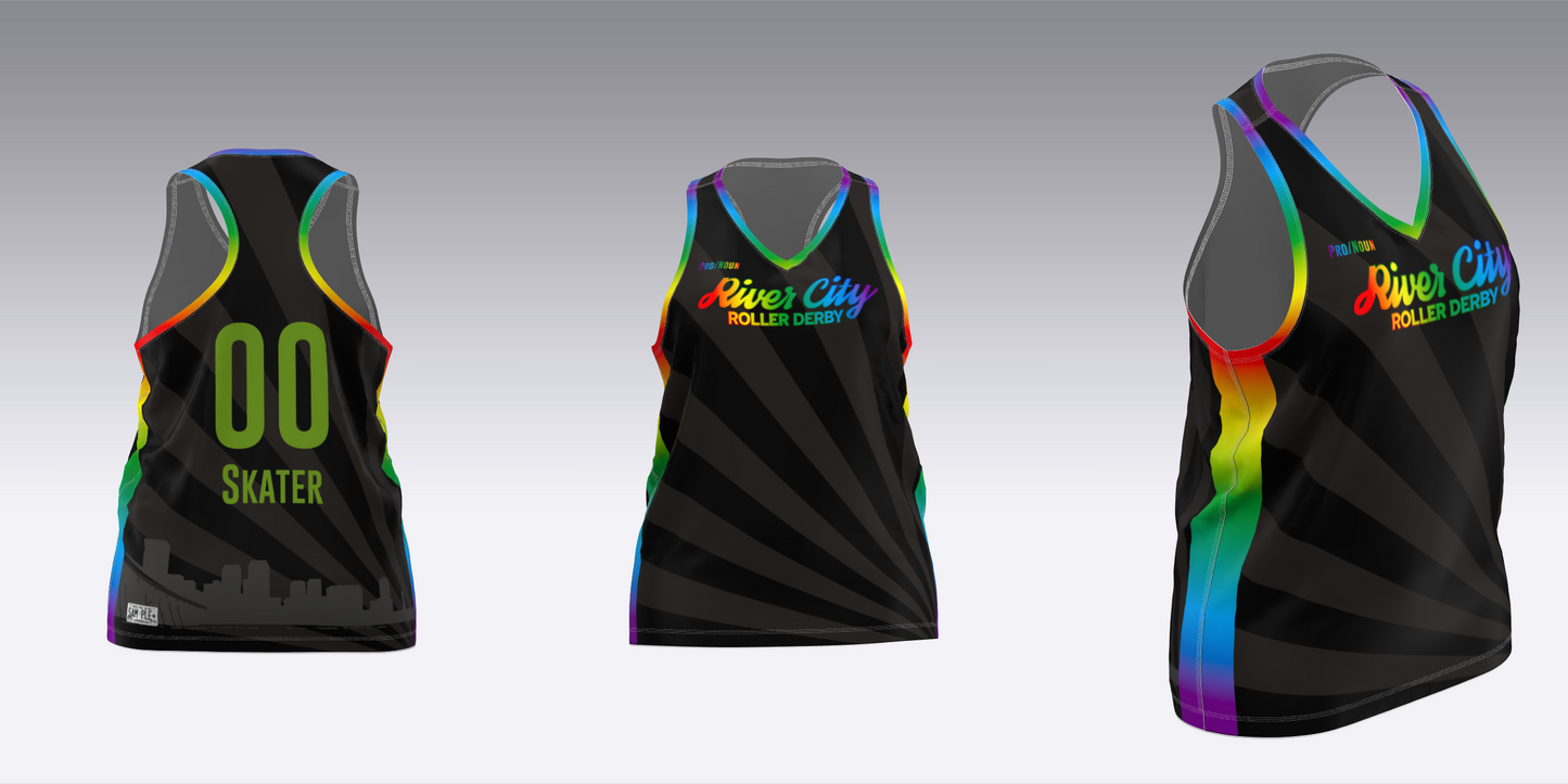 RIVER CITY ROLLER DERBY PRIDE 26 JERSEYS