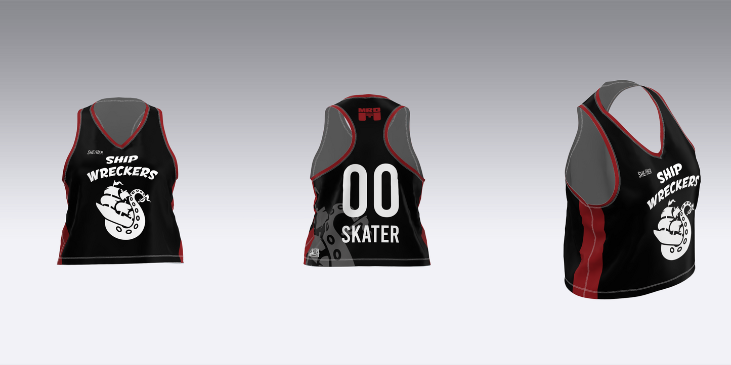 MAINE ROLLER DERBY SHIP WRECKERS HOME TEAM JERSEYS