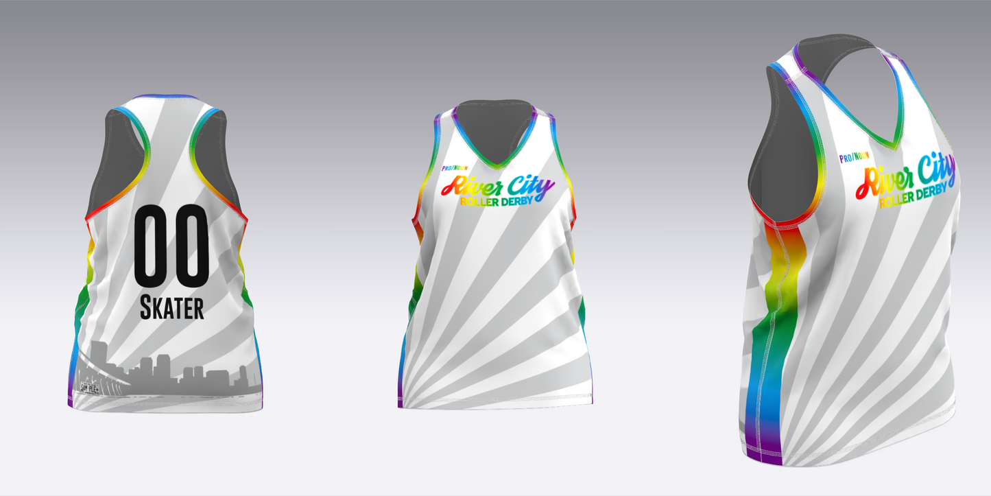 RIVER CITY ROLLER DERBY PRIDE 26 JERSEYS