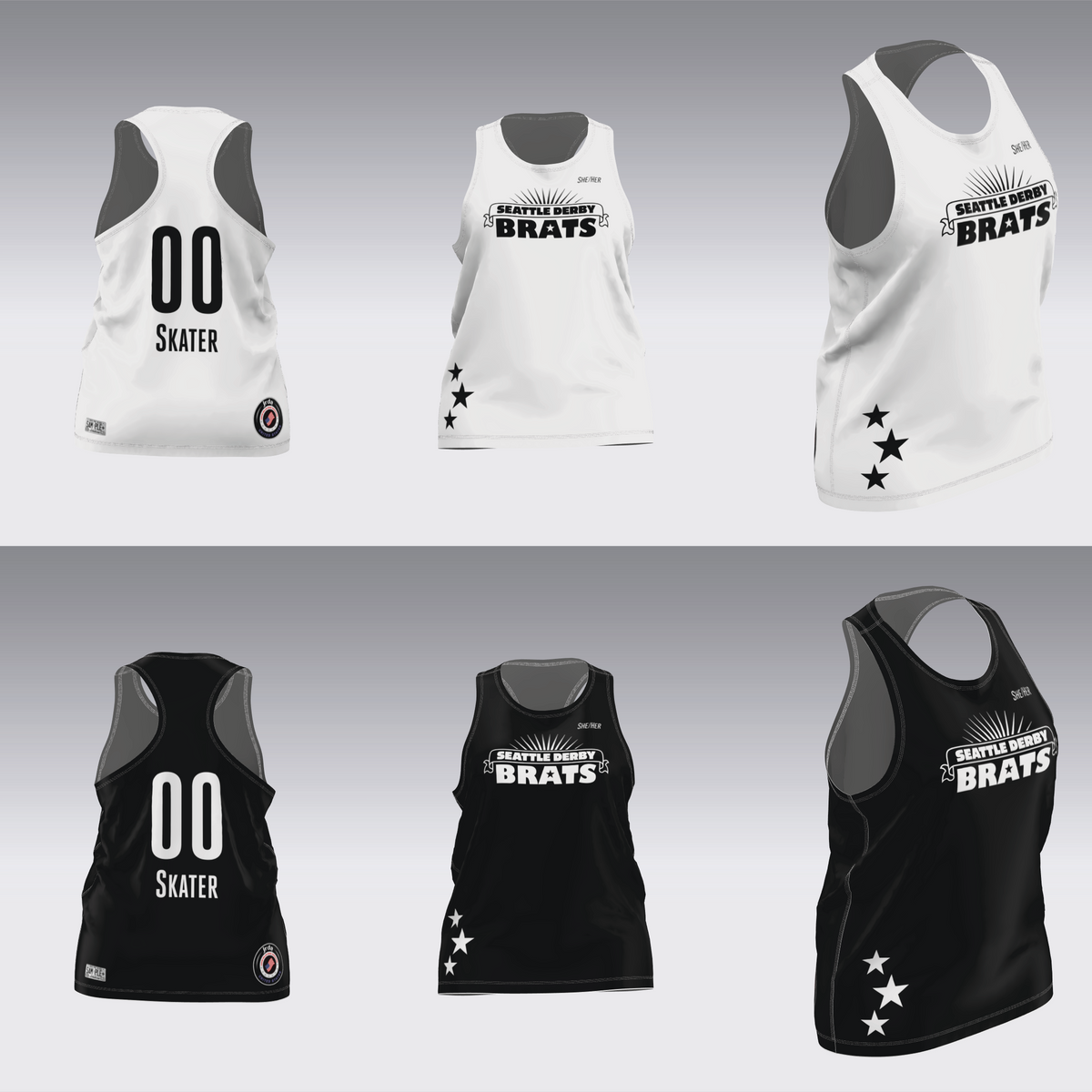 SEATTLE DERBY BRATS GALAXY TRAVEL JERSEYS (NO SIDE BANDS)
