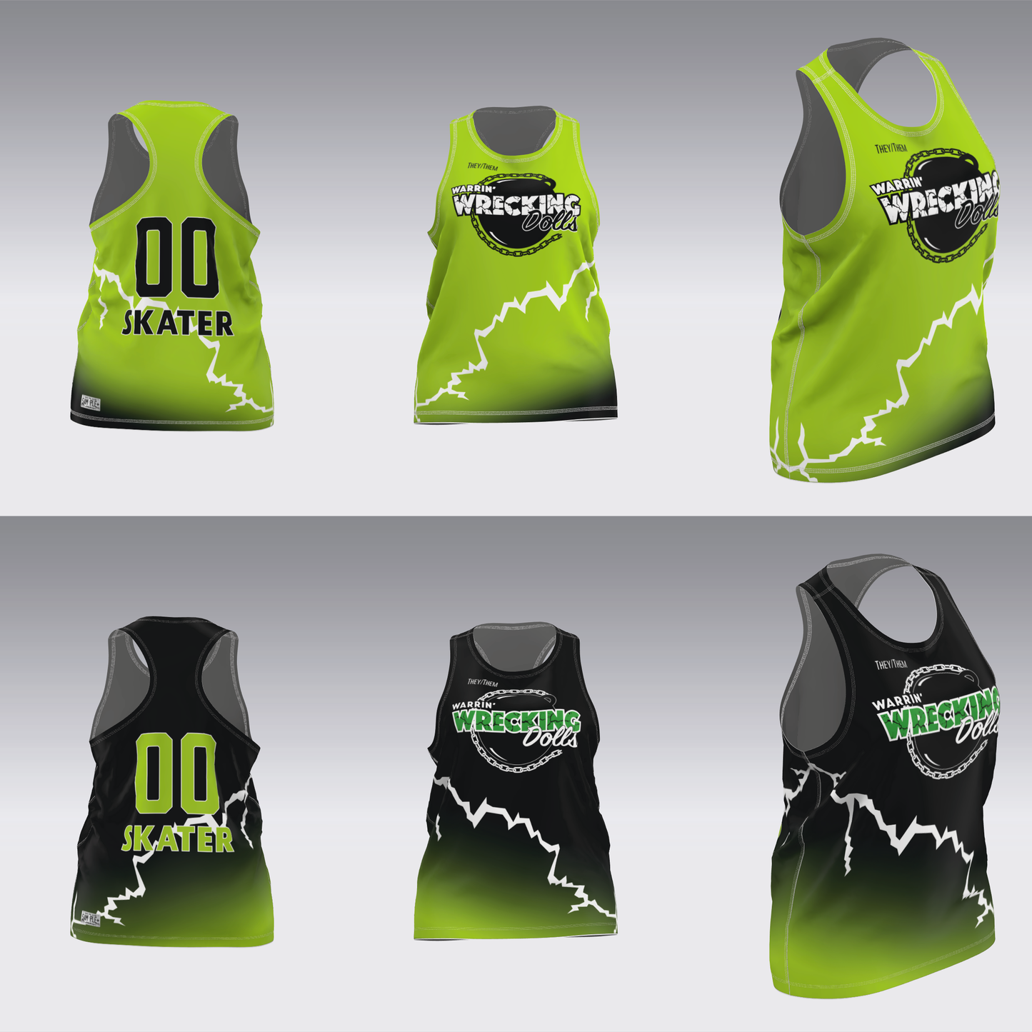 WARRIN' WRECKING DOLLS TRAVEL JERSEYS