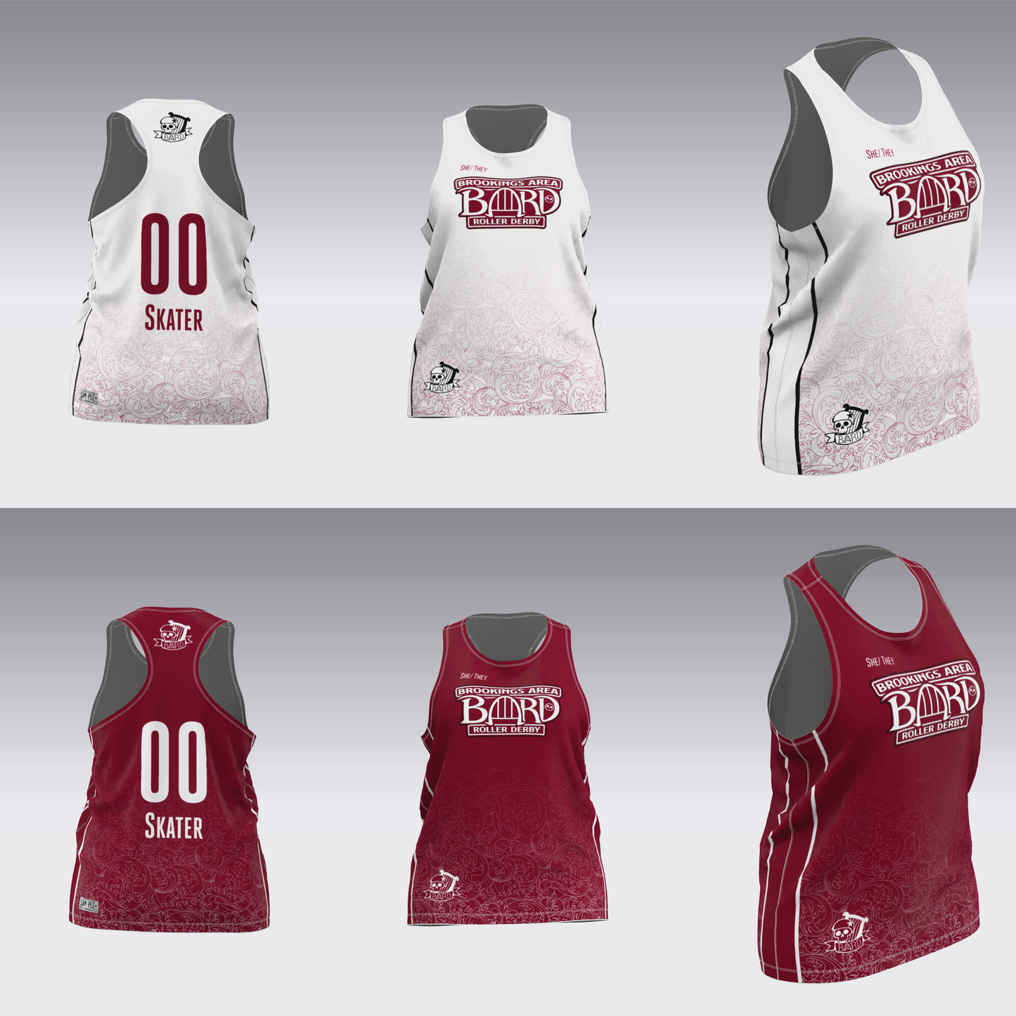 BROOKINGS AREA ROLLER DERBY TRAVEL JERSEYS
