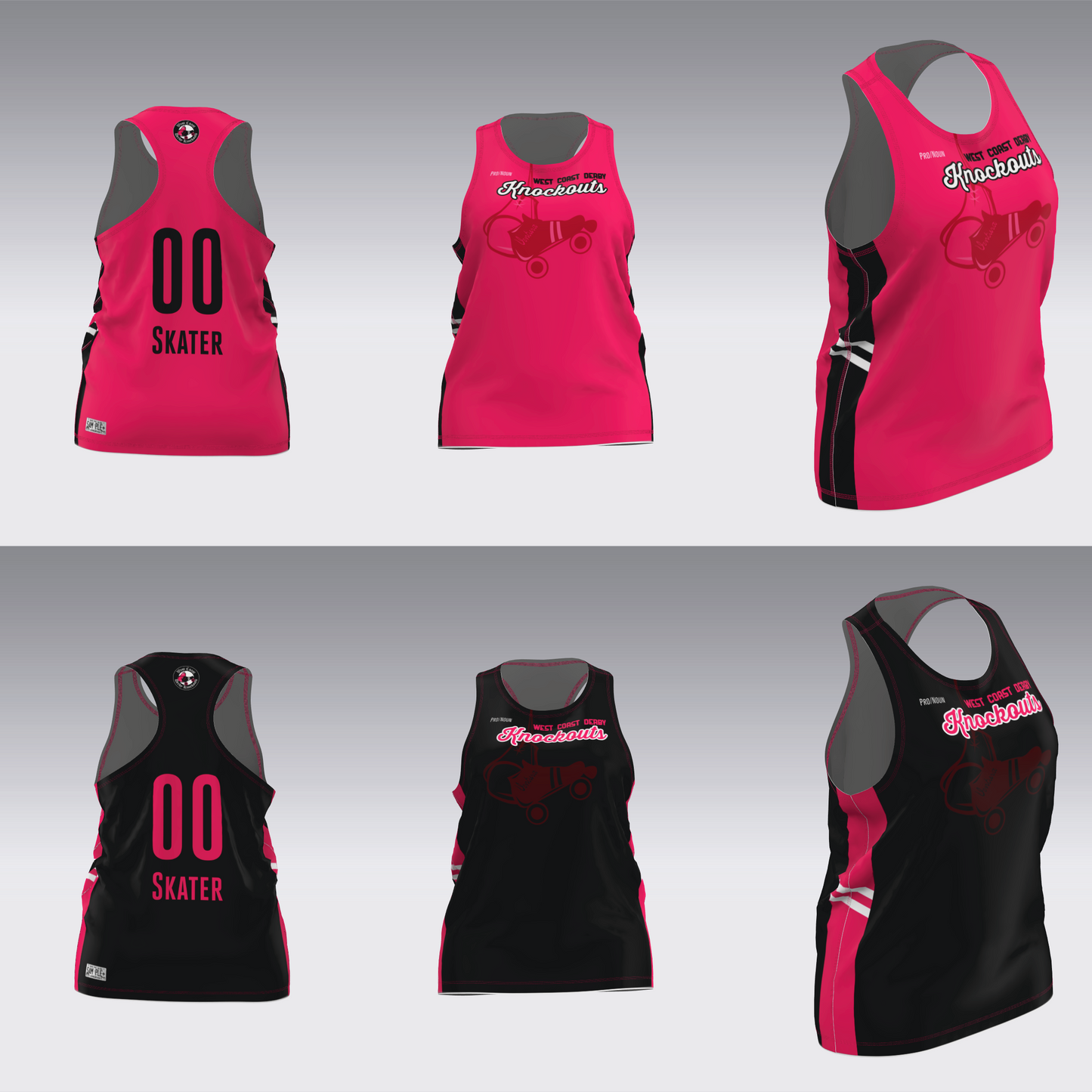 WEST COAST KNOCKOUTS PINK AND BLACK