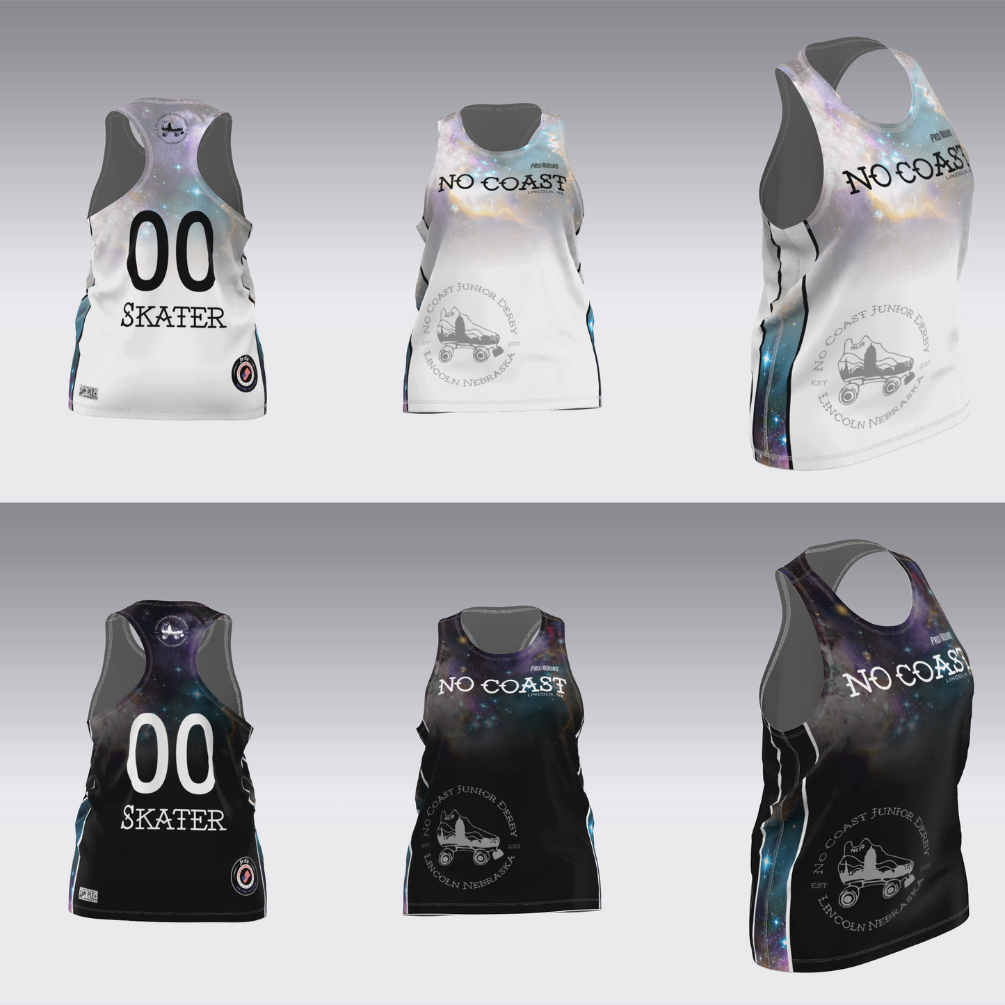 NO COAST BLACK & WHITE TRAVEL JERSEYS