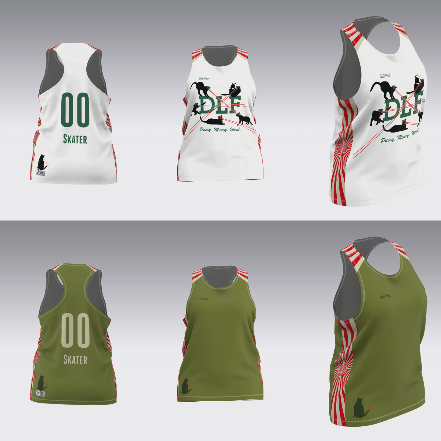 DERBY LIBERATION FRONT WHITE AND GREEN JERSEYS